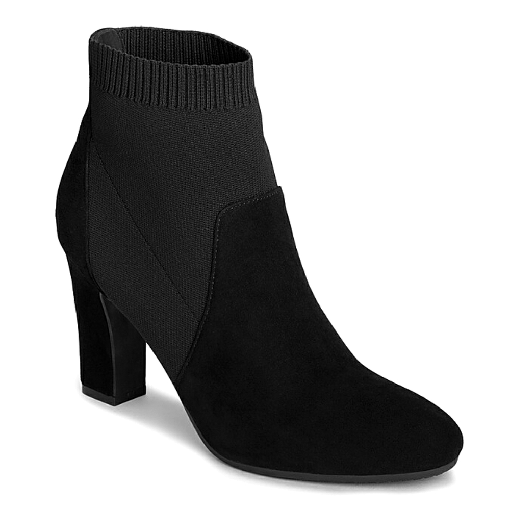NEW 👈- AEROSOLES TAGLINE SUEDE/ FABRIC BOOTIES SIZE 9M ⚘!